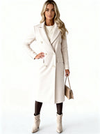 Élise | Abrigo largo cruzado con solapas y botones