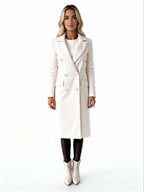 Élise | Abrigo largo cruzado con solapas y botones