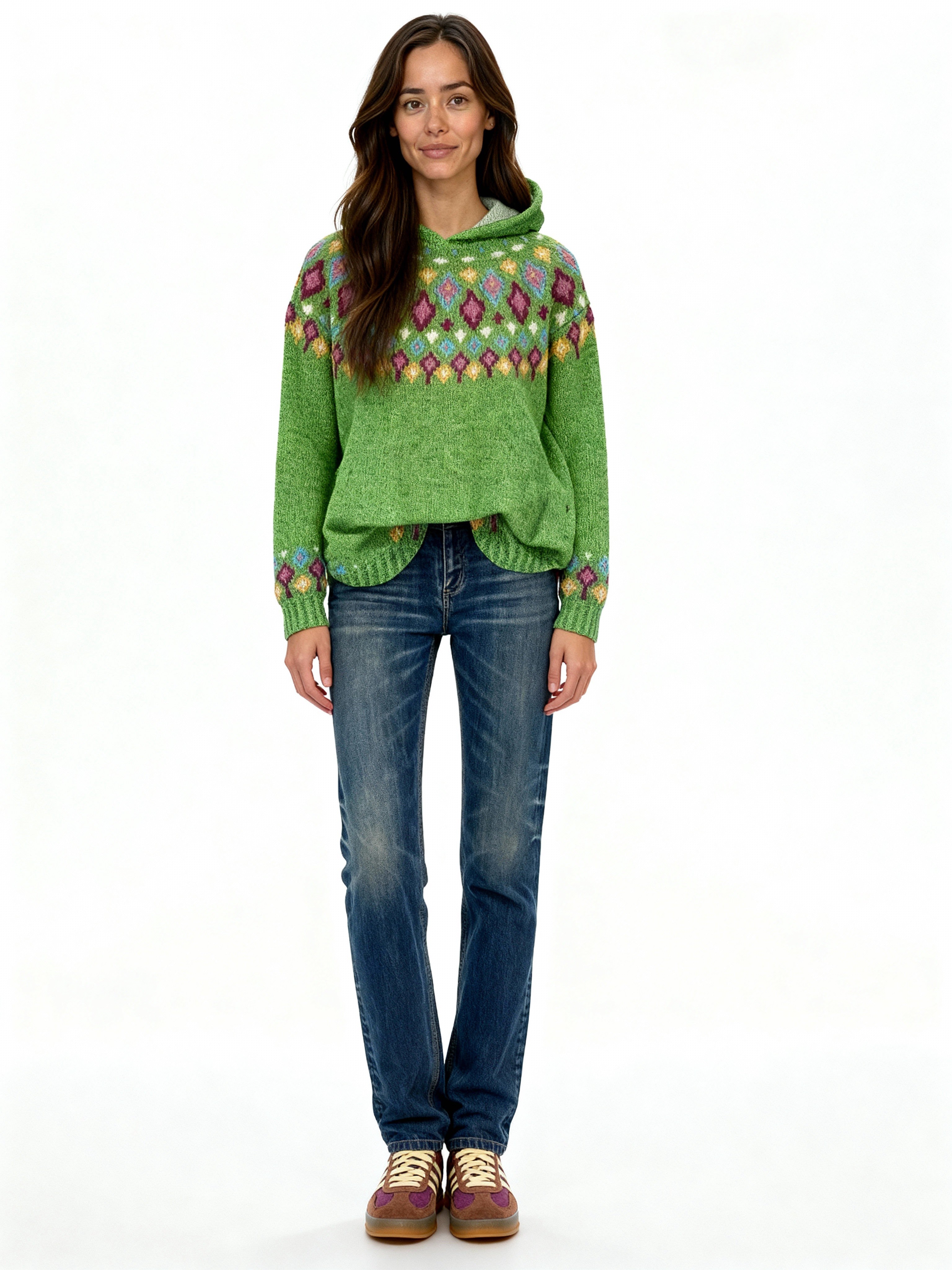 Jersey Reykjavik Folk | Punto étnico con capucha