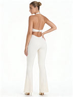 Maelis | Mono halter con escote profundo y espalda descubierta