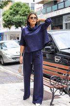 AURORA | CONJUNTO PREMIUM DE CUELLO ALTO Y PANTALÓN FLUIDO