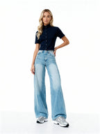 Pantalón Malibu | Denim ancho de cintura alta