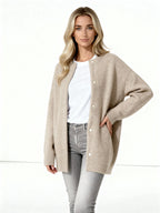 Alayna | Cárdigan de punto suave oversize con botones