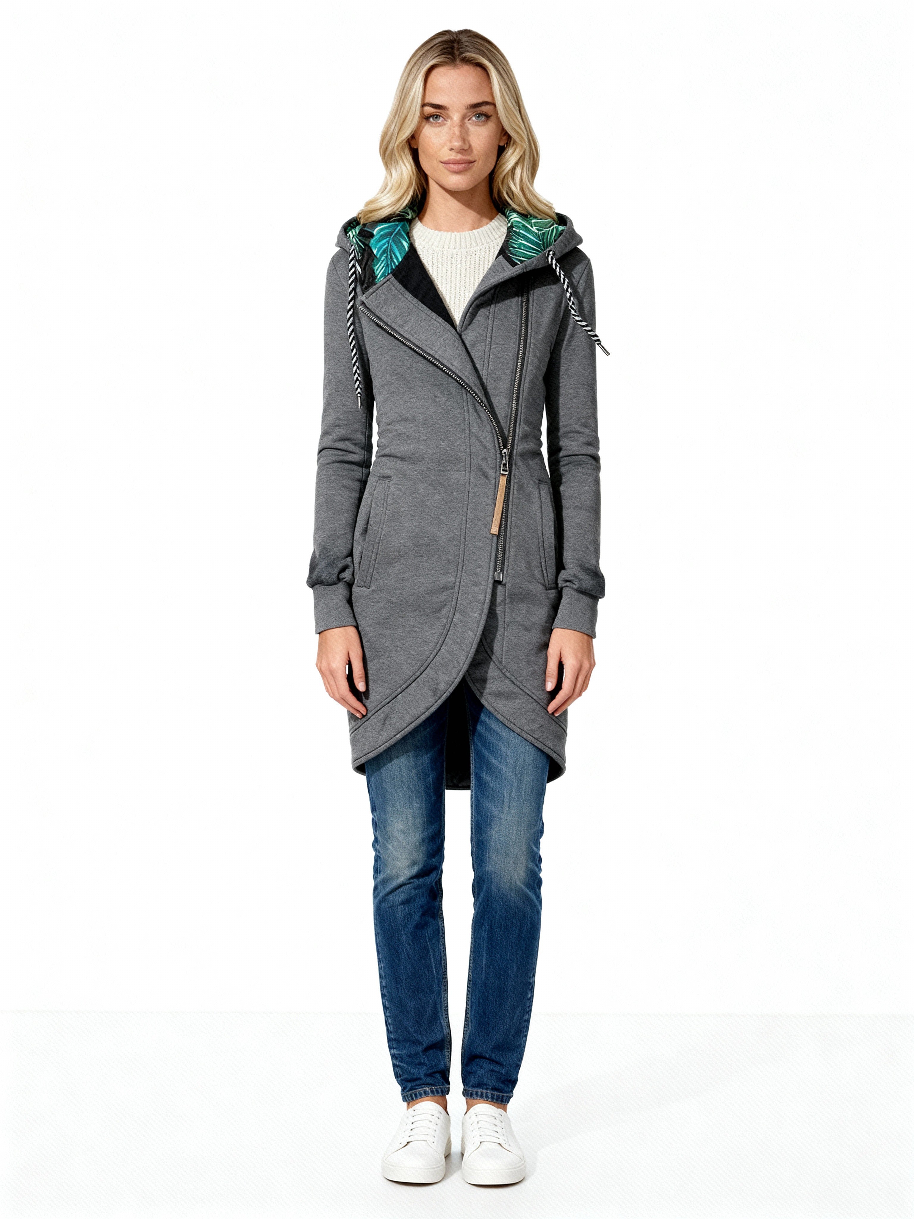 Chaqueta Oslo Tropic | Sudadera larga con capucha cruzada