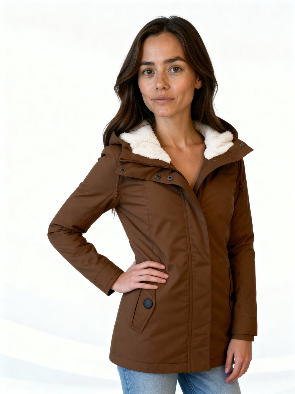 Nora | Parka con forro de borreguito