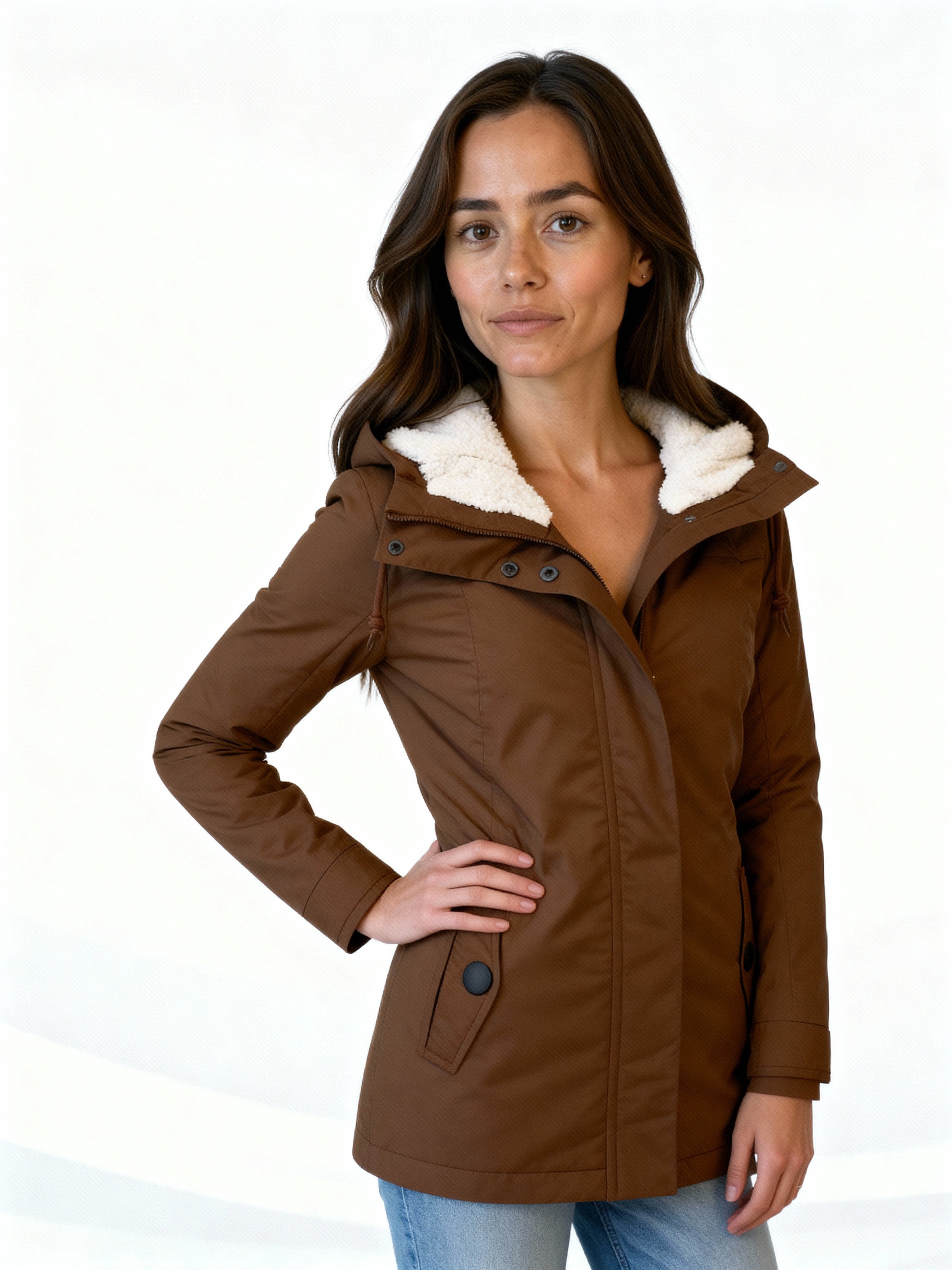 Nora | Parka con forro de borreguito