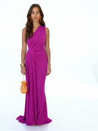 Amina | Vestido largo asimétrico de un hombro