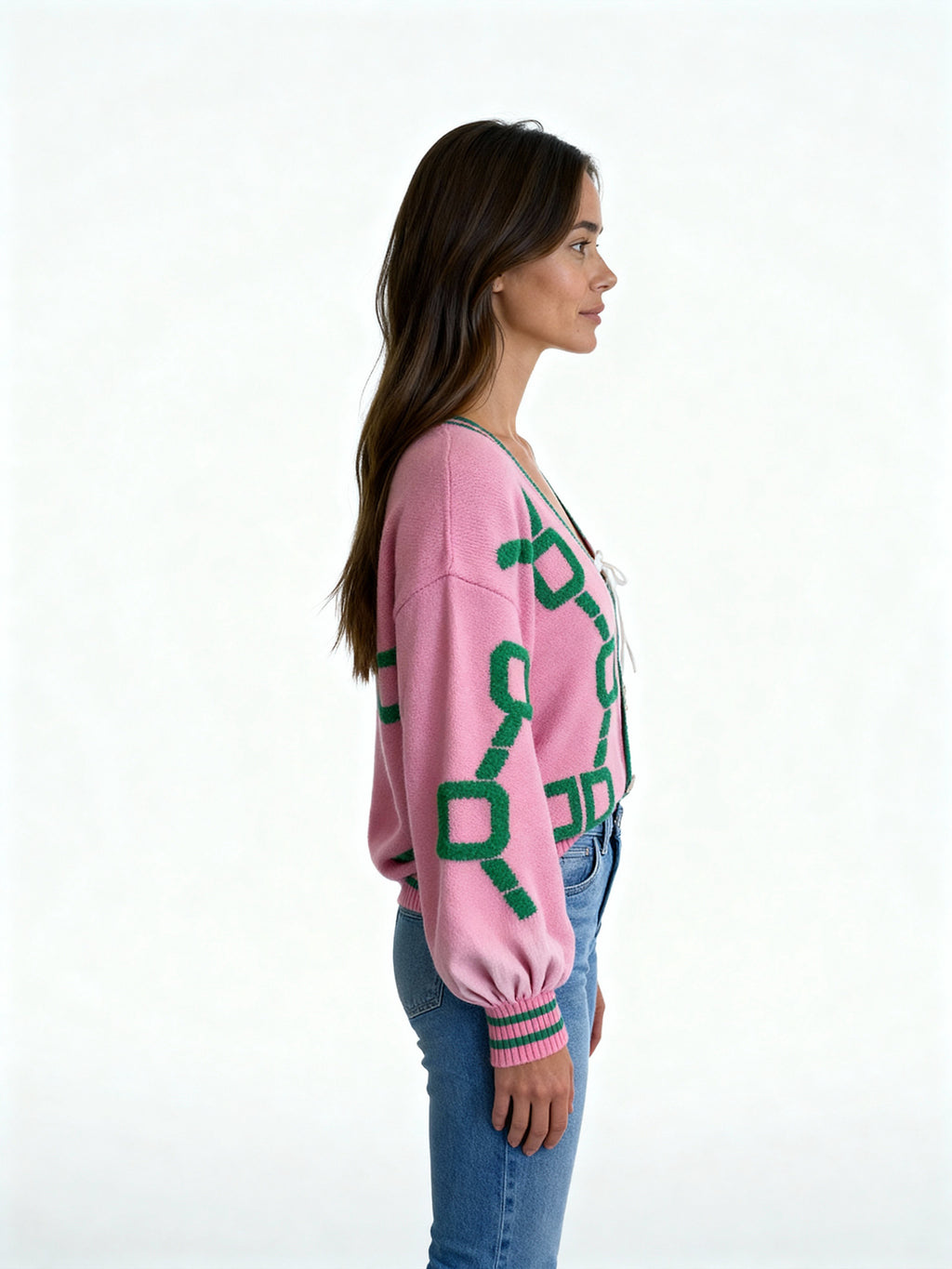 Arlet | Cárdigan geométrico de punto suave