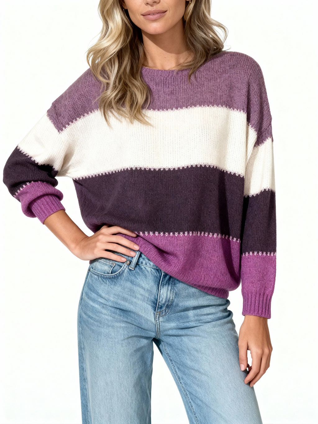 Jersey Nuuk Waves | Rayas amplias y textura suave