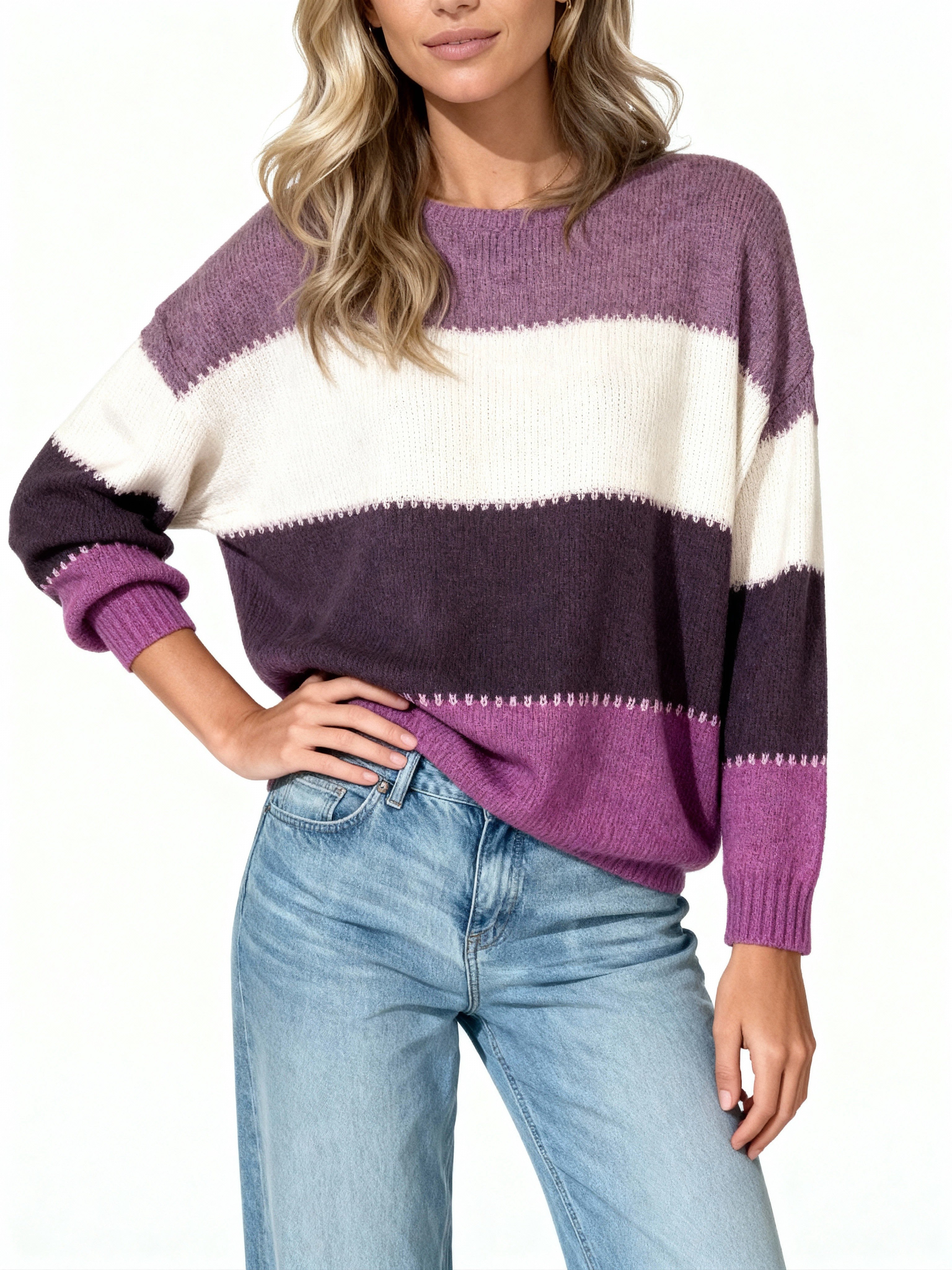 Jersey Nuuk Waves | Rayas amplias y textura suave