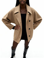 Élodie | Abrigo oversize de lana con solapa amplia