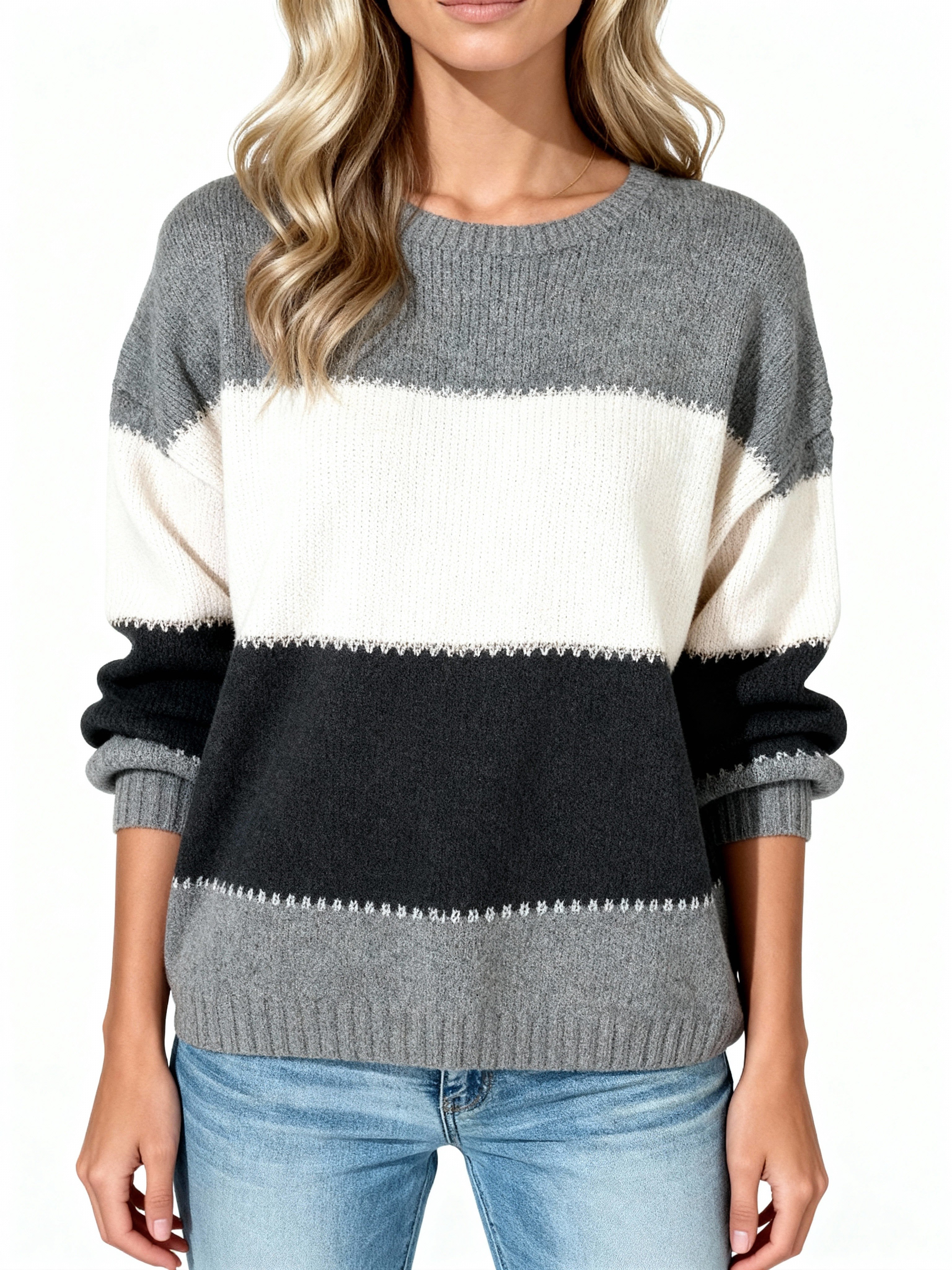 Jersey Nuuk Waves | Rayas amplias y textura suave