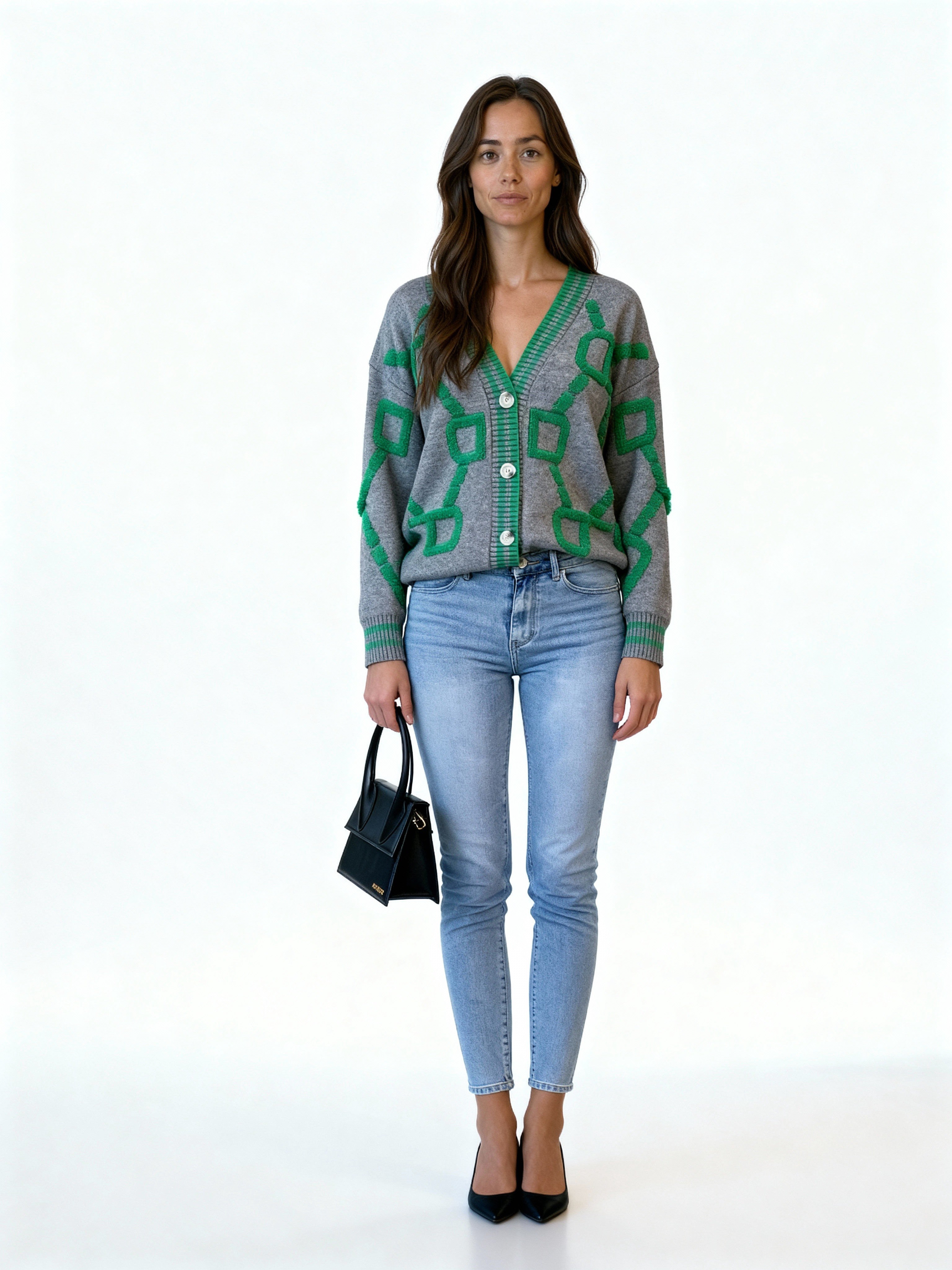 Arlet | Cárdigan geométrico de punto suave