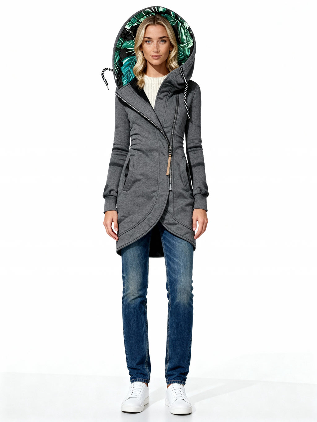 Chaqueta Oslo Tropic | Sudadera larga con capucha cruzada