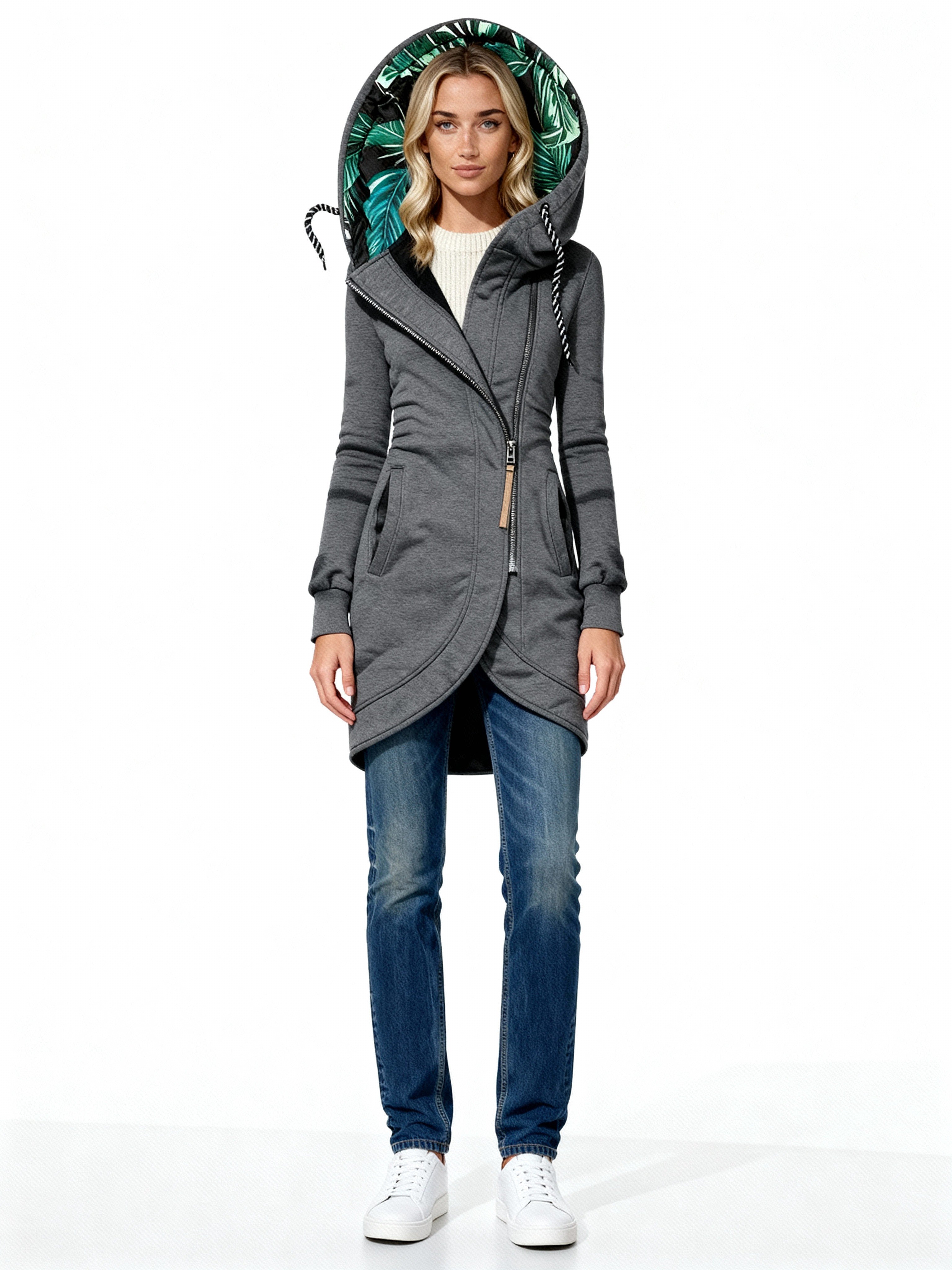 Chaqueta Oslo Tropic | Sudadera larga con capucha cruzada