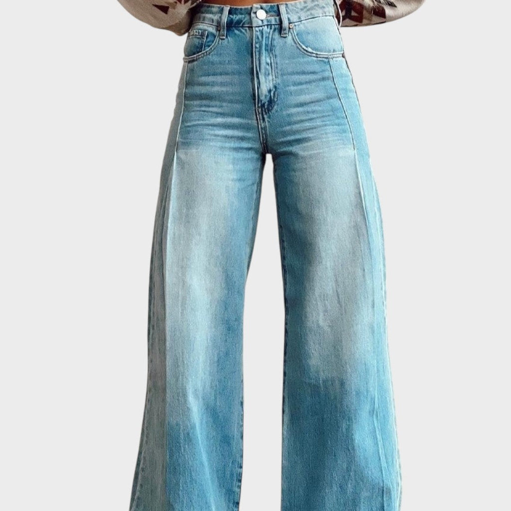 Pantalón Malibu | Denim ancho de cintura alta