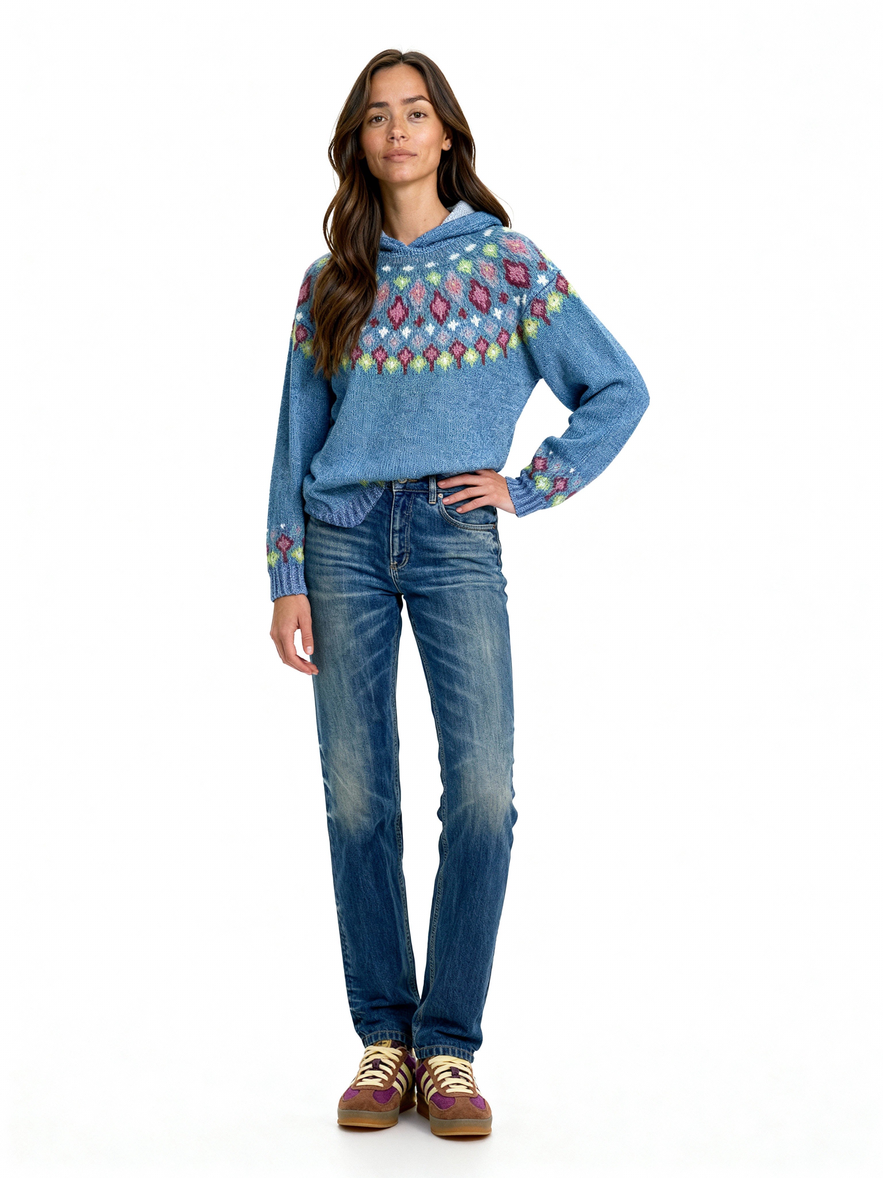 Jersey Reykjavik Folk | Punto étnico con capucha