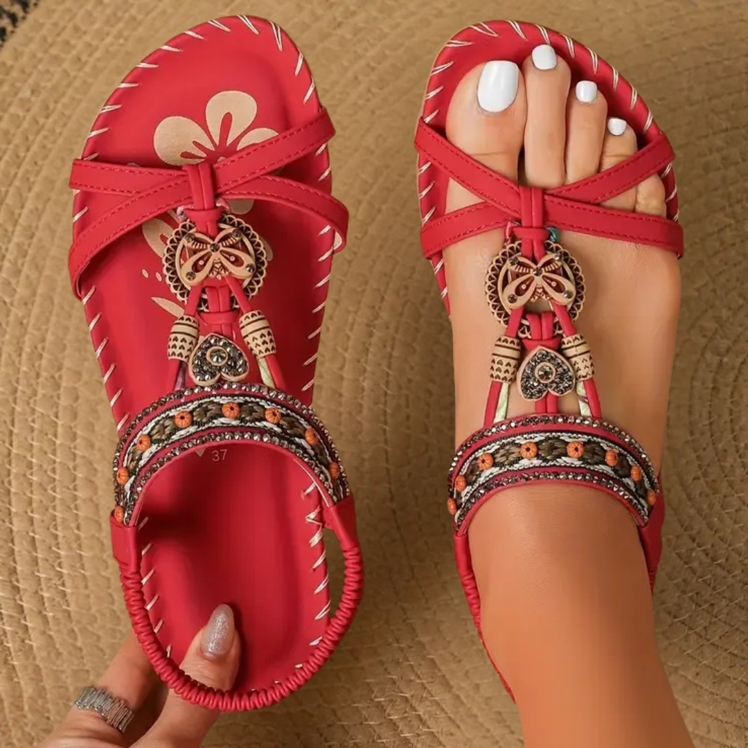 Sandalias Bali Étnica | Con abalorios y suela cómoda