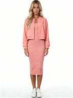 Chloé | Conjunto de punto midi con chaqueta y vestido