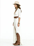 Leona | Vestido camisero largo estilo boho