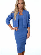 Chloé | Conjunto de punto midi con chaqueta y vestido