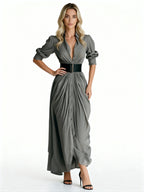 Susana | Vestido camisero largo con cinturón