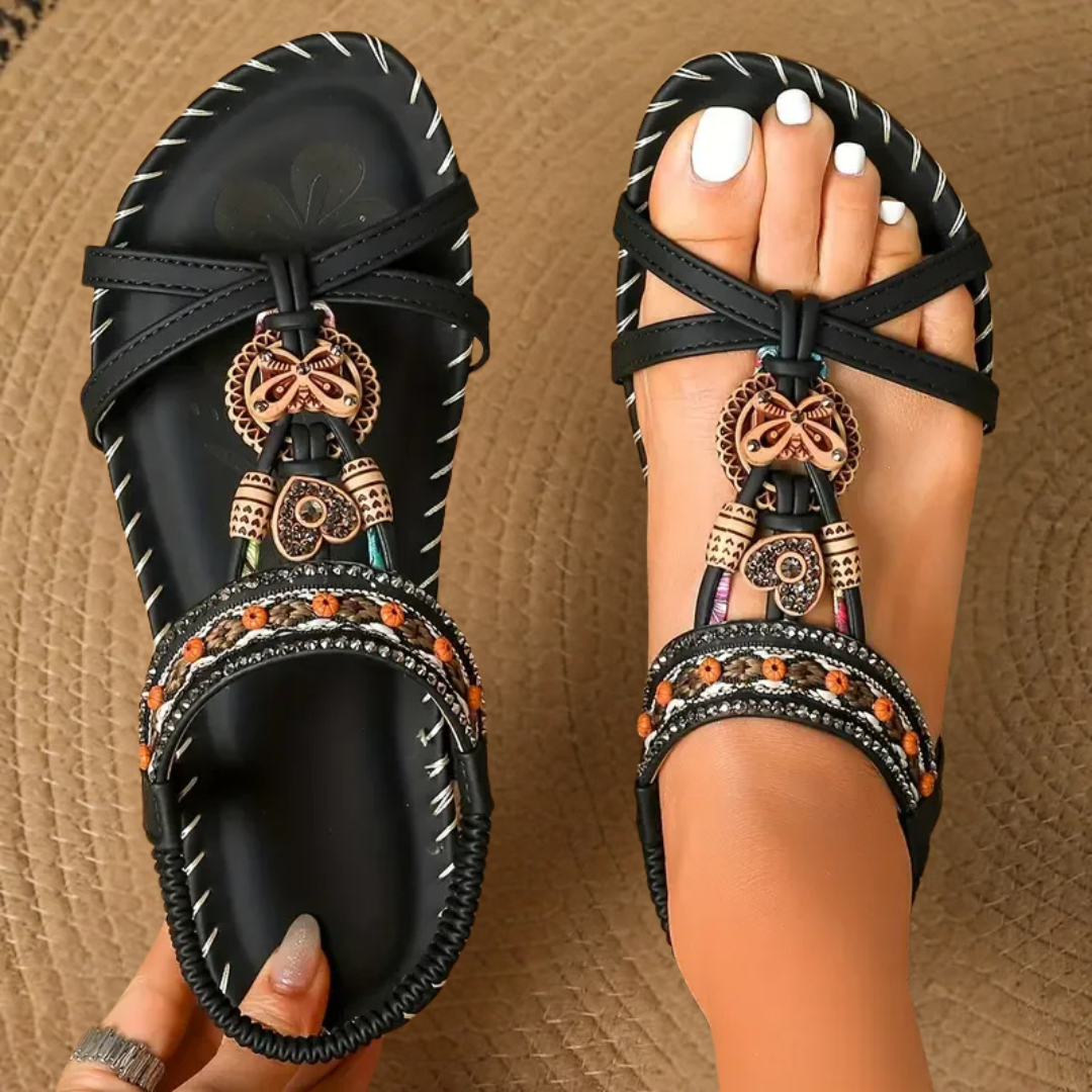 Sandalias Bali Étnica | Con abalorios y suela cómoda