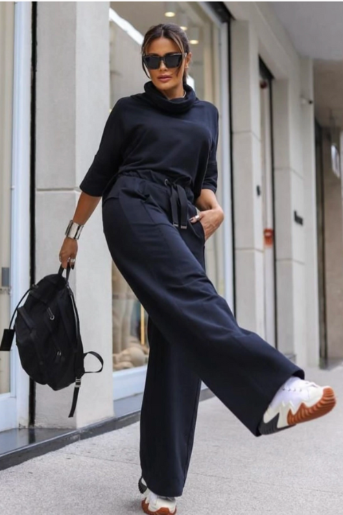 AURORA | CONJUNTO PREMIUM DE CUELLO ALTO Y PANTALÓN FLUIDO