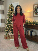 CONJUNTO SHERRY | SET COZY DE PUNTO CON EFECTO BRILLANTE