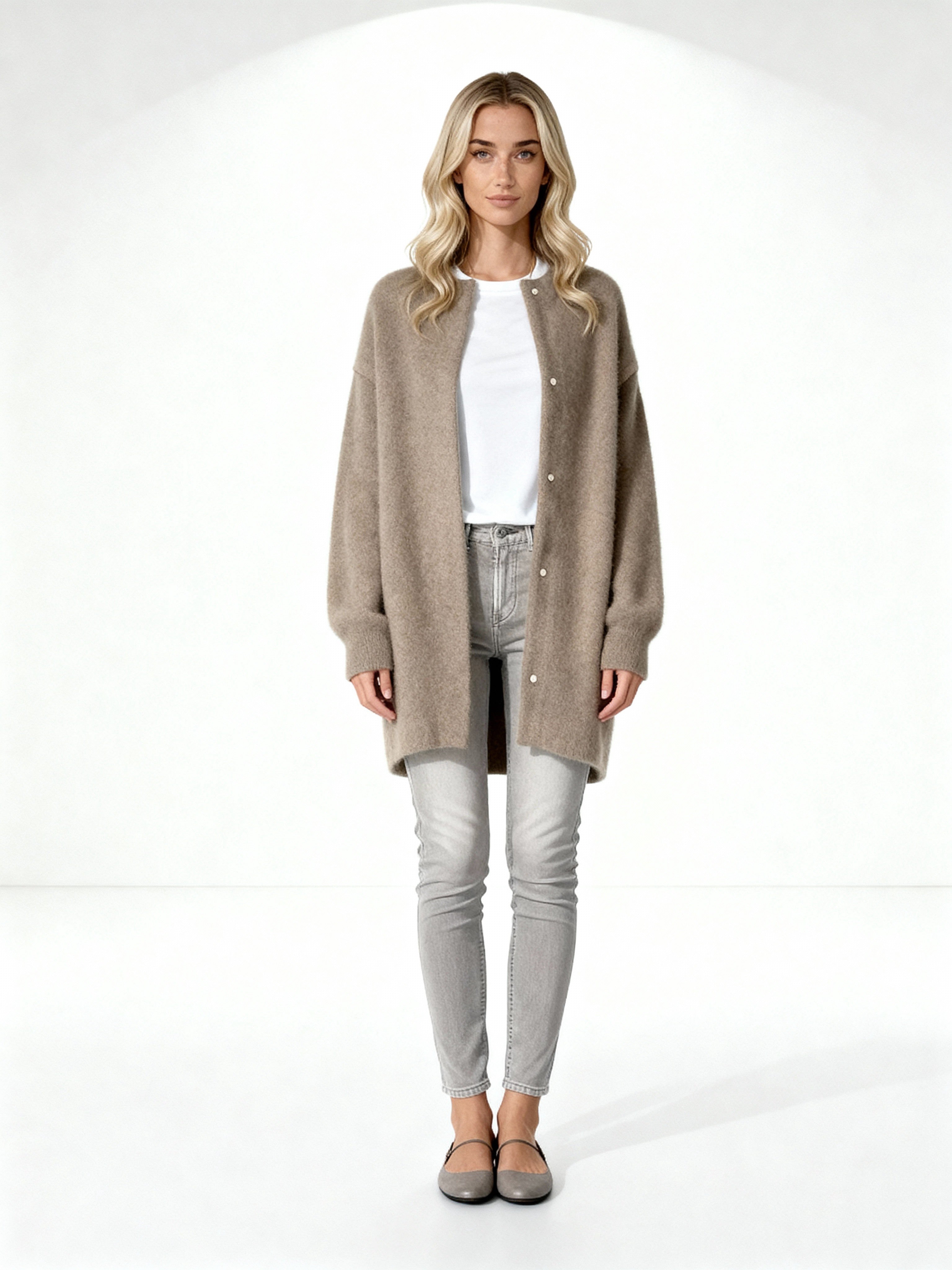 Alayna | Cárdigan de punto suave oversize con botones