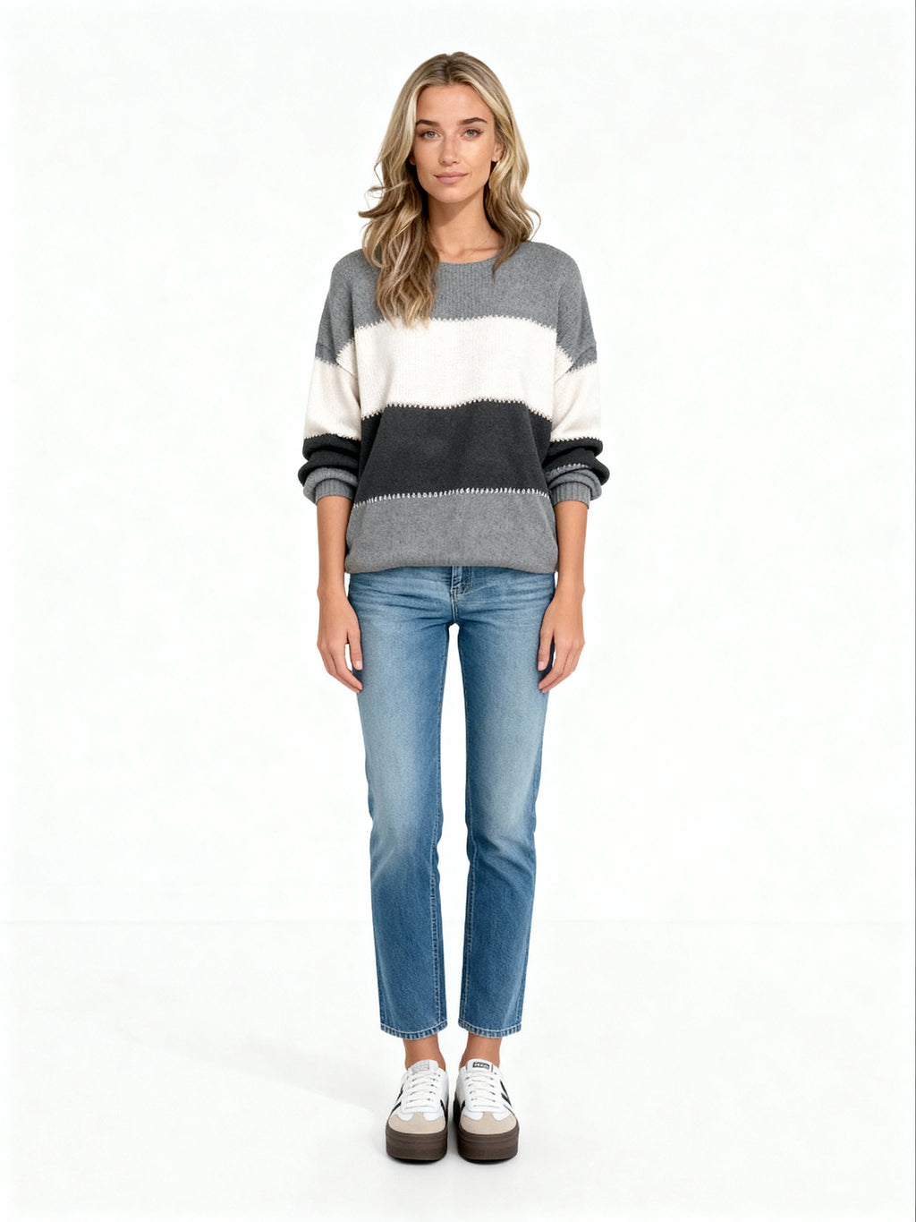 Jersey Nuuk Waves | Rayas amplias y textura suave