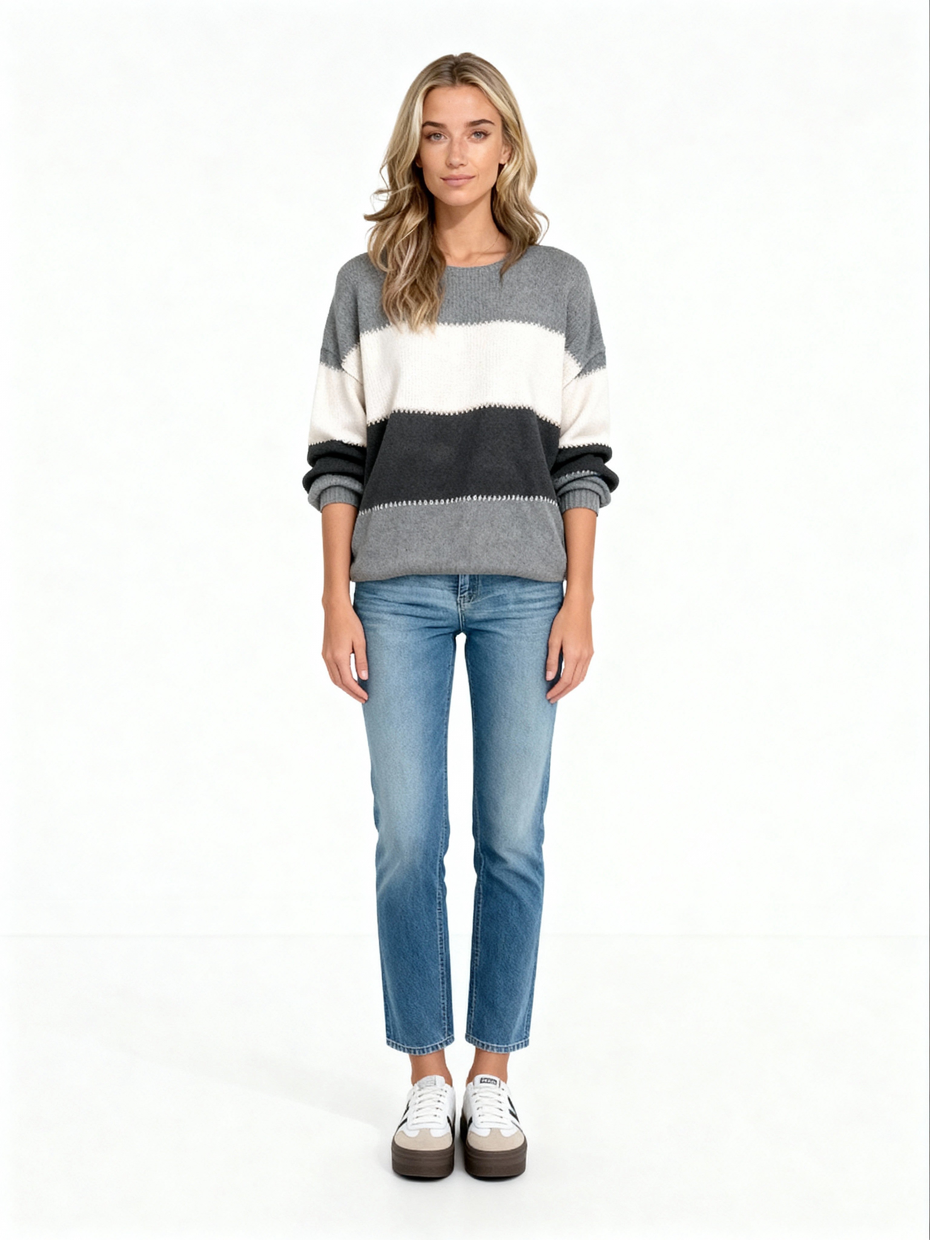 Jersey Nuuk Waves | Rayas amplias y textura suave