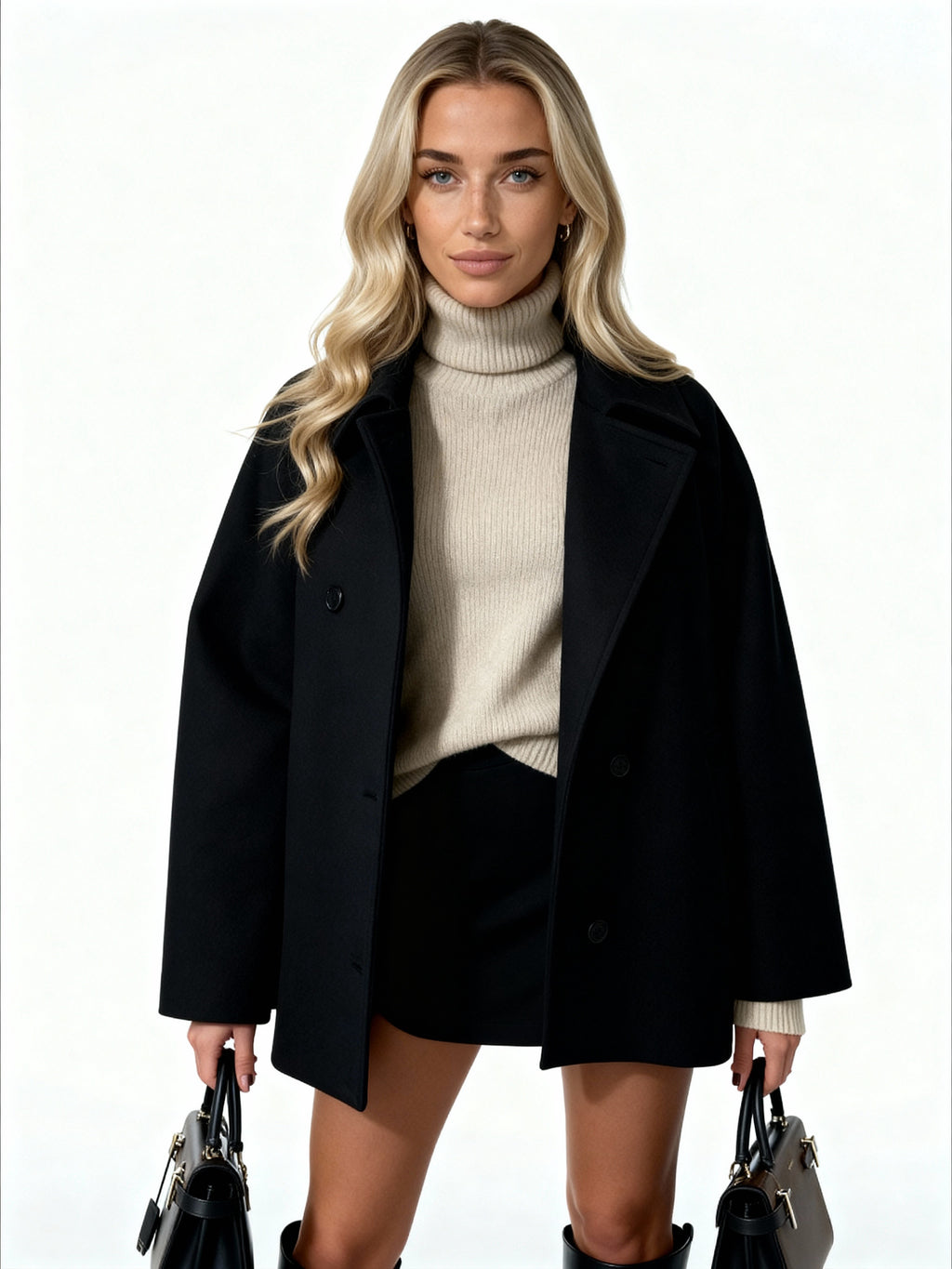 Élodie | Abrigo oversize de lana con solapa amplia