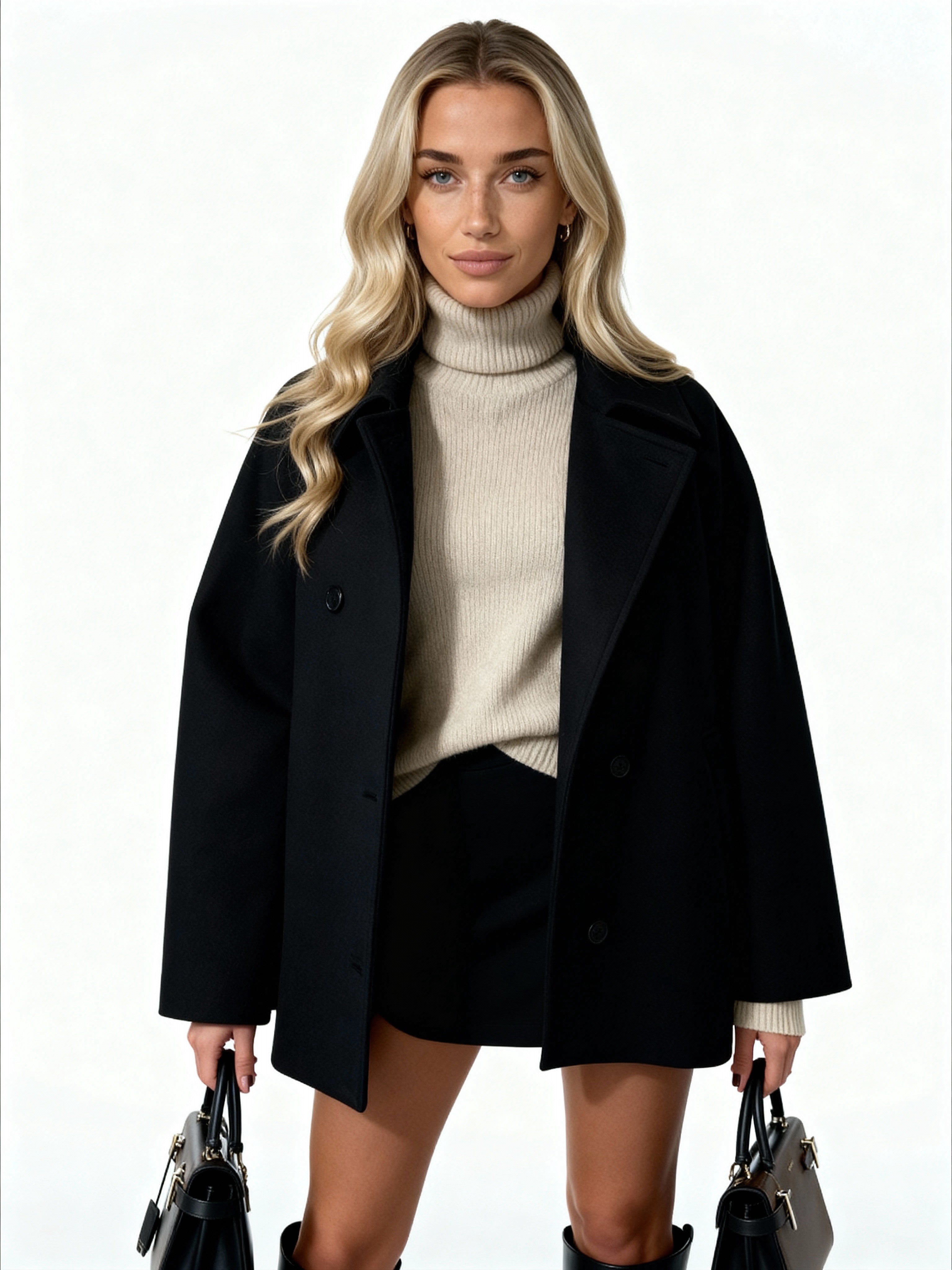 Élodie | Abrigo oversize de lana con solapa amplia