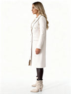 Élise | Abrigo largo cruzado con solapas y botones