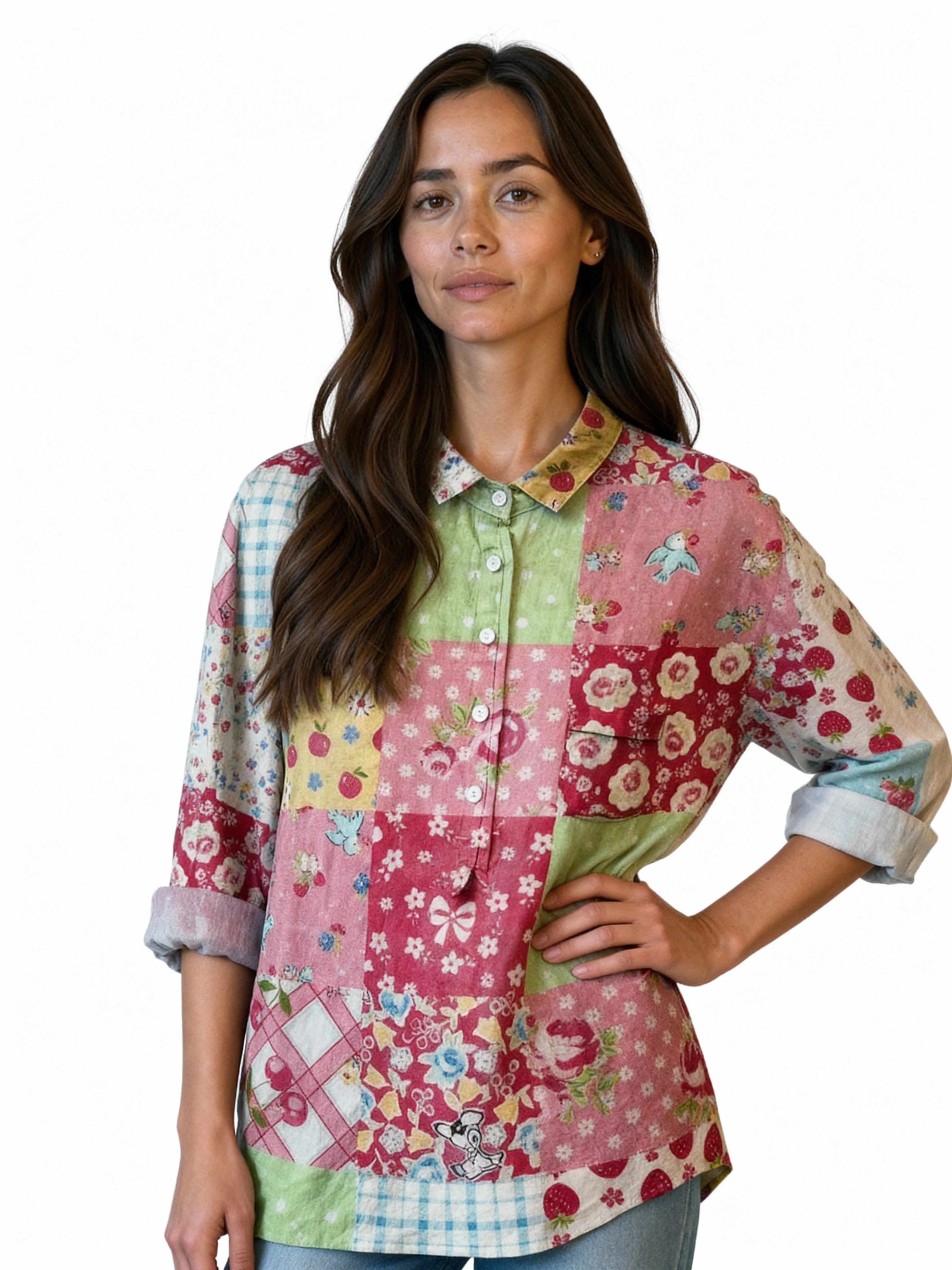 Bora | Camisa oversize estampada de lino