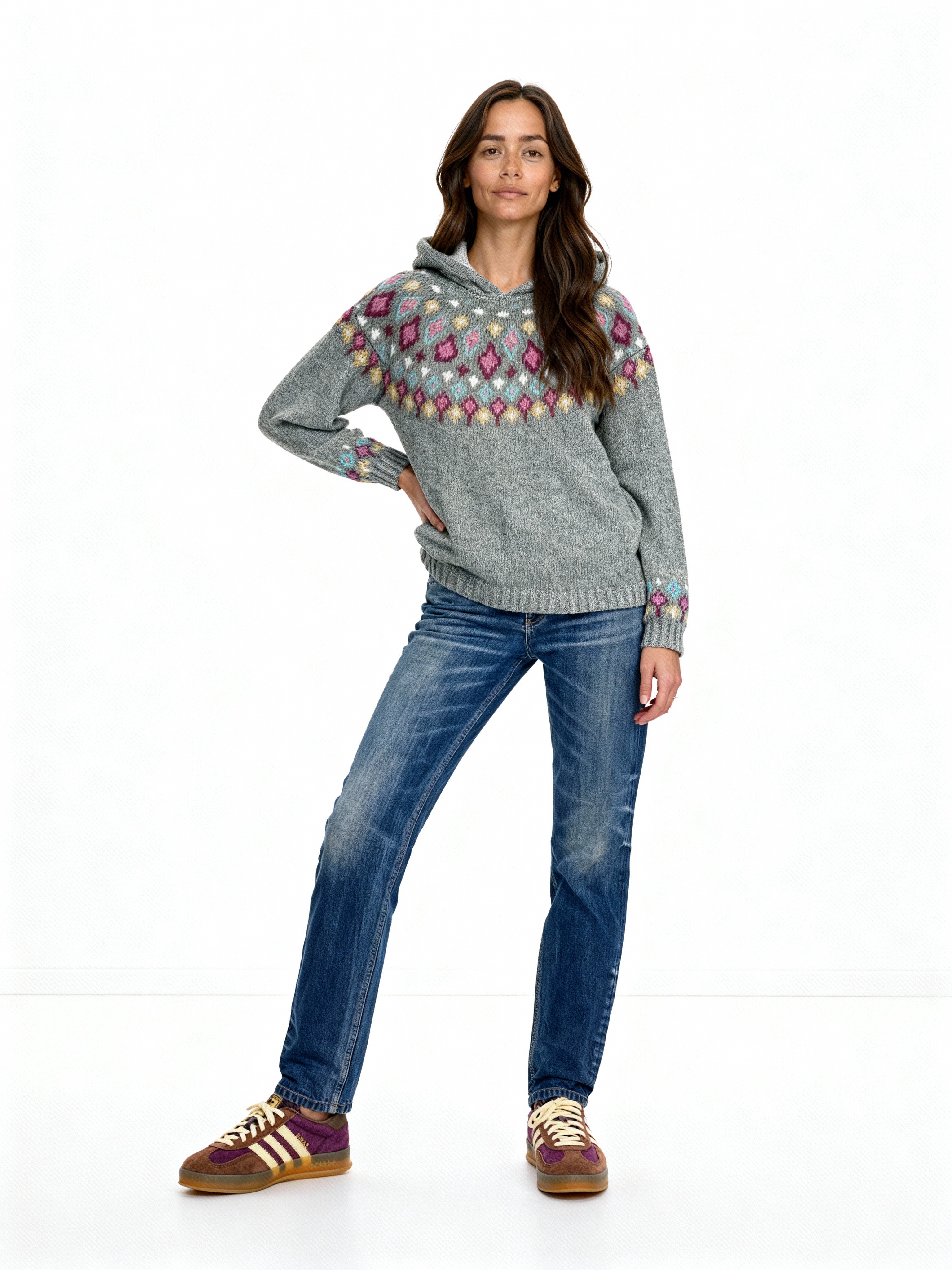 Jersey Reykjavik Folk | Punto étnico con capucha