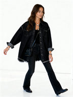 Reyna | Sobrecamisa denim con bajo desflecado y botones metálicos