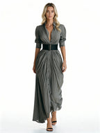 Susana | Vestido camisero largo con cinturón