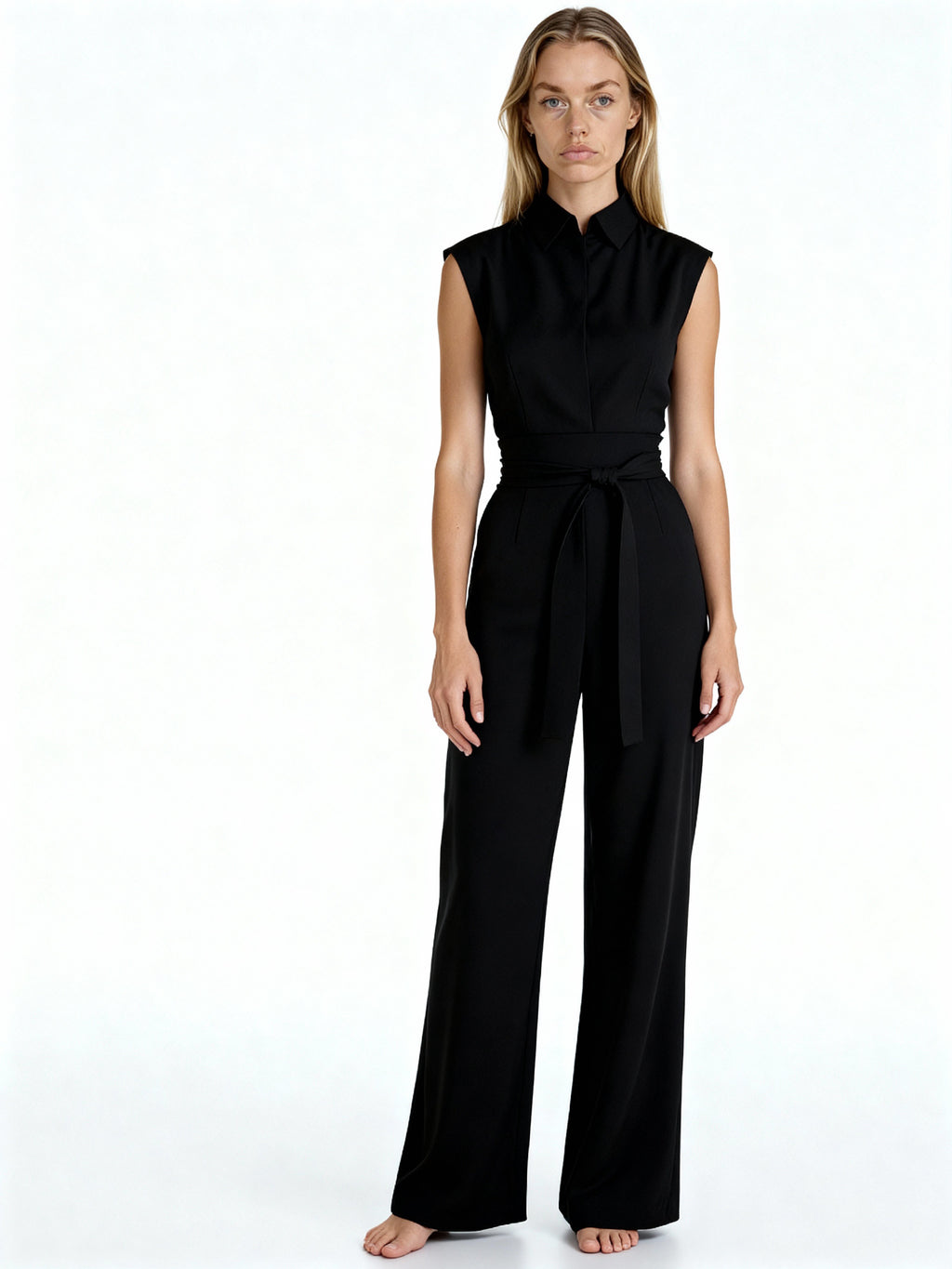 Claudine | Mono largo sin mangas con cinturón