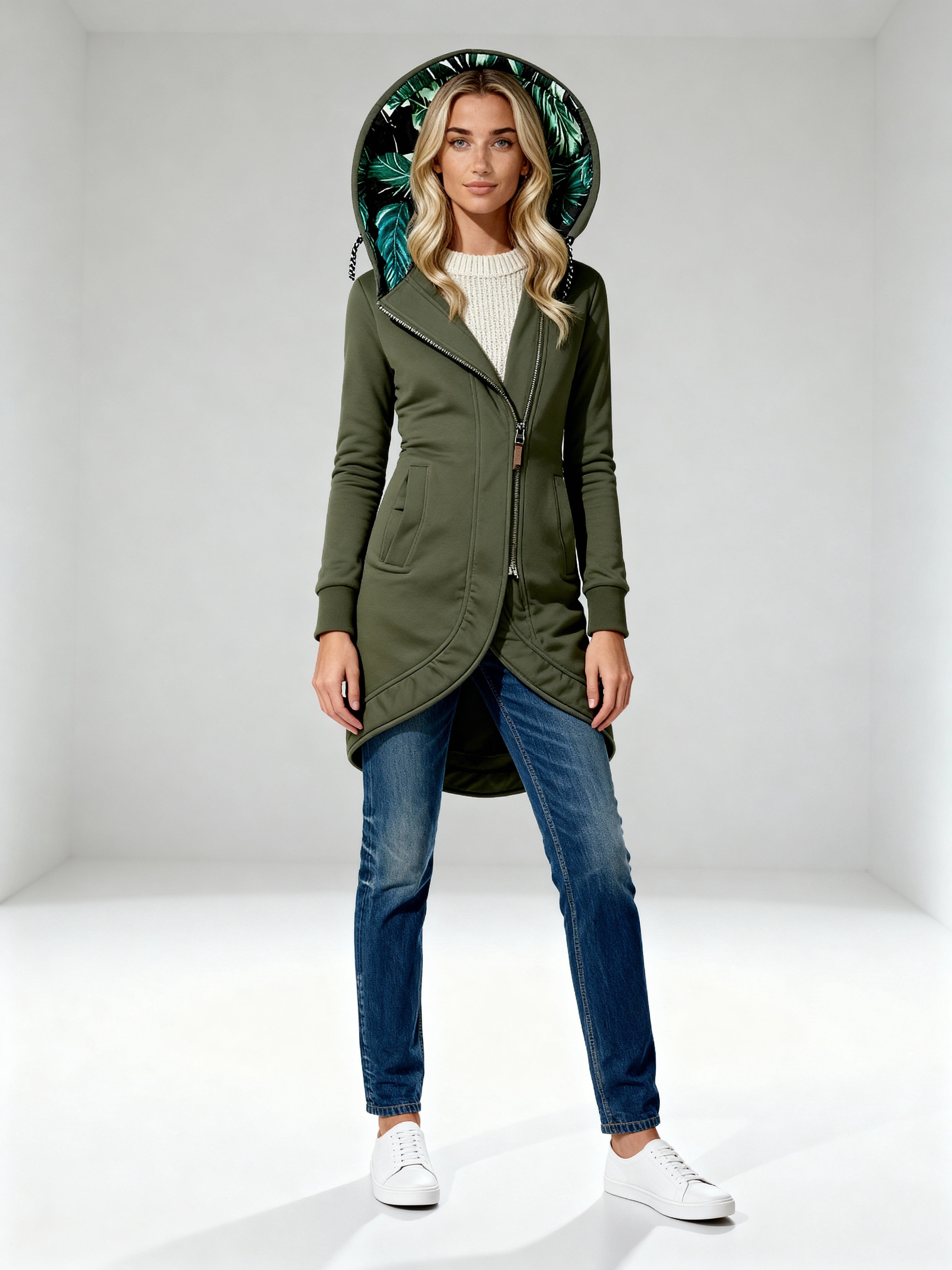 Chaqueta Oslo Tropic | Sudadera larga con capucha cruzada