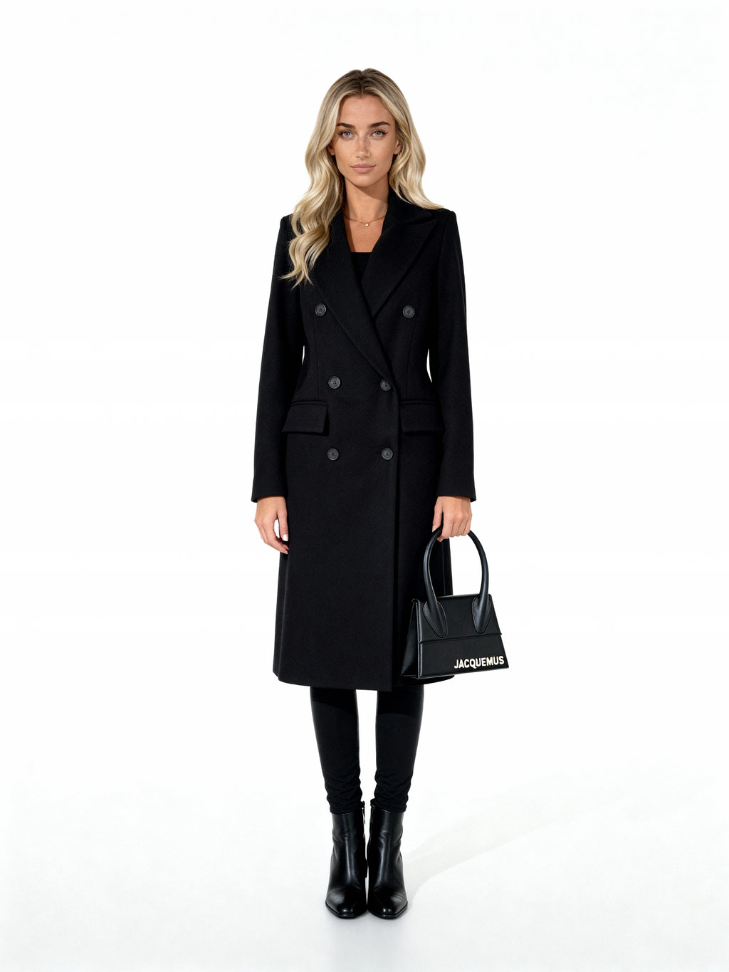 Élise | Abrigo largo cruzado con solapas y botones