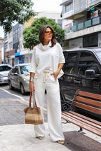 AURORA | CONJUNTO PREMIUM DE CUELLO ALTO Y PANTALÓN FLUIDO