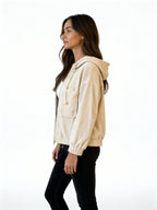 Nara | Chaqueta de pana con capucha y cremallera