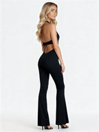 Maelis | Mono halter con escote profundo y espalda descubierta