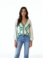 Arlet | Cárdigan geométrico de punto suave