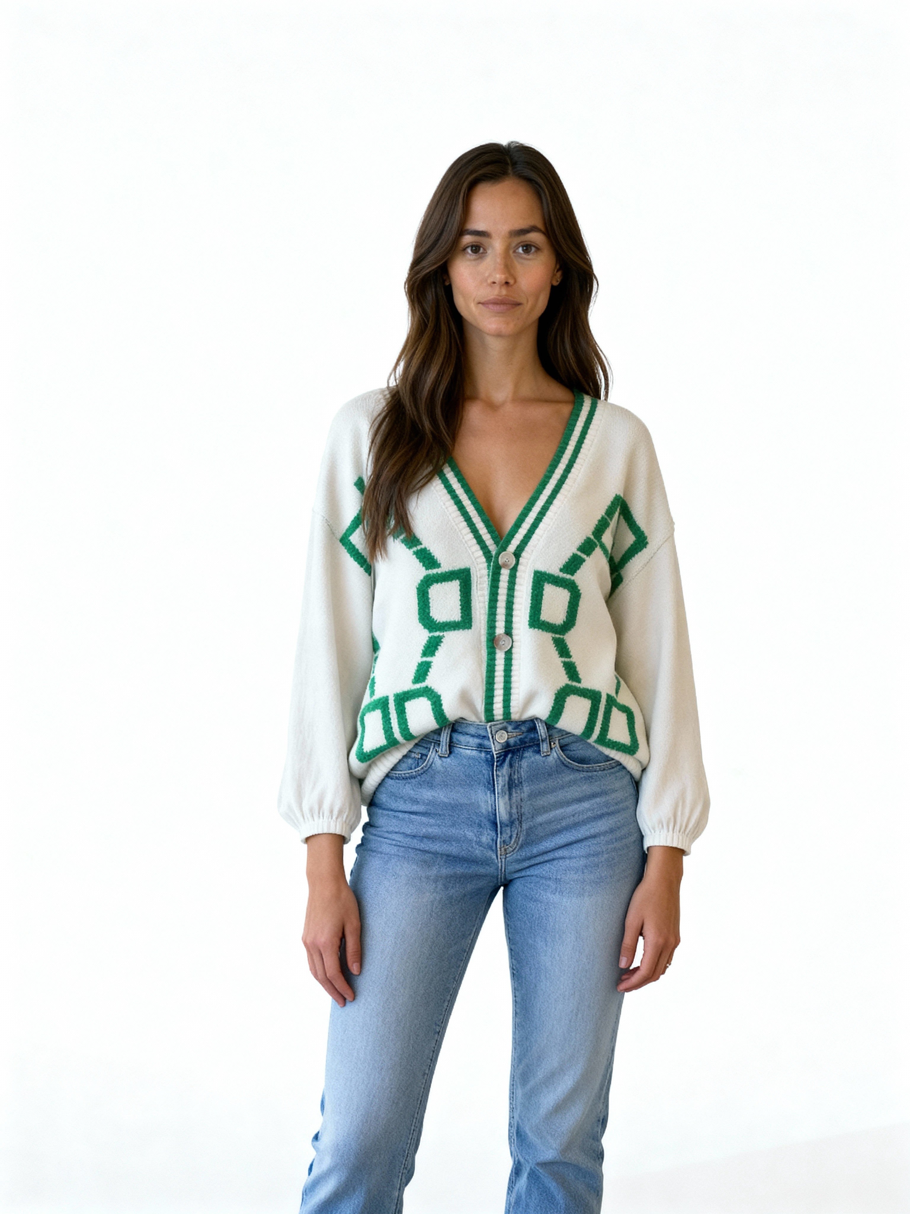 Arlet | Cárdigan geométrico de punto suave