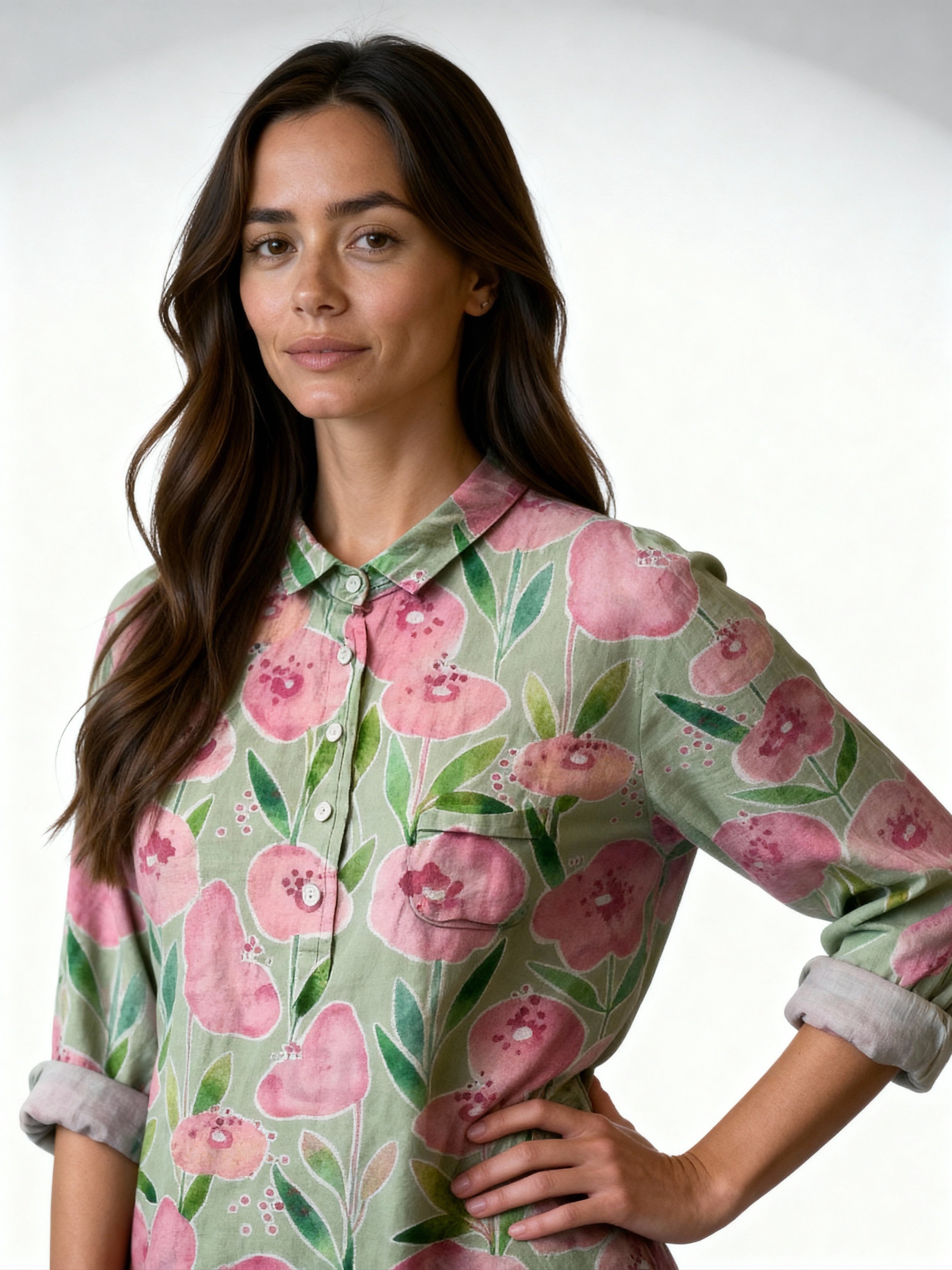 Bora | Camisa oversize estampada de lino