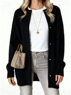 Alayna | Cárdigan de punto suave oversize con botones