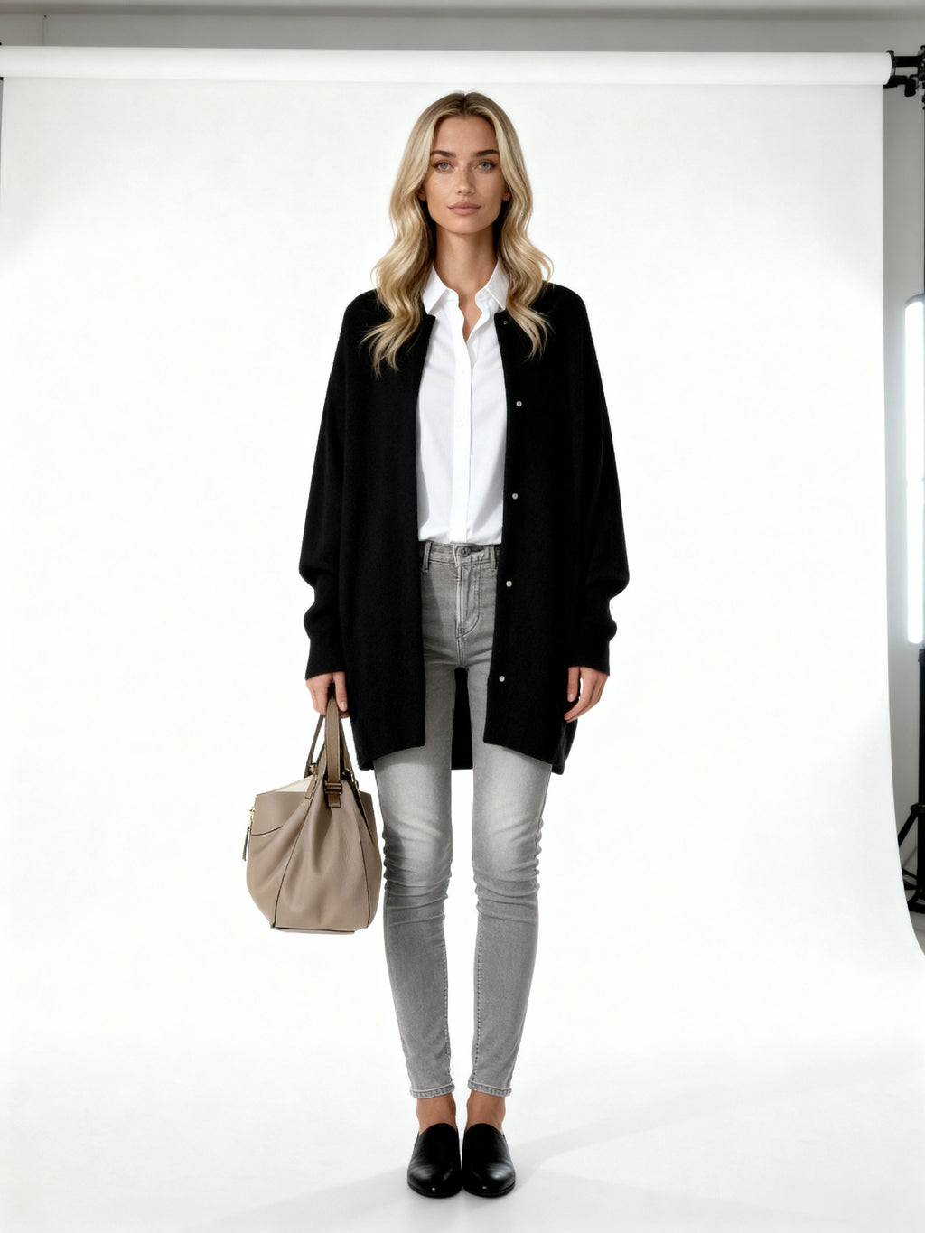 Alayna | Cárdigan de punto suave oversize con botones